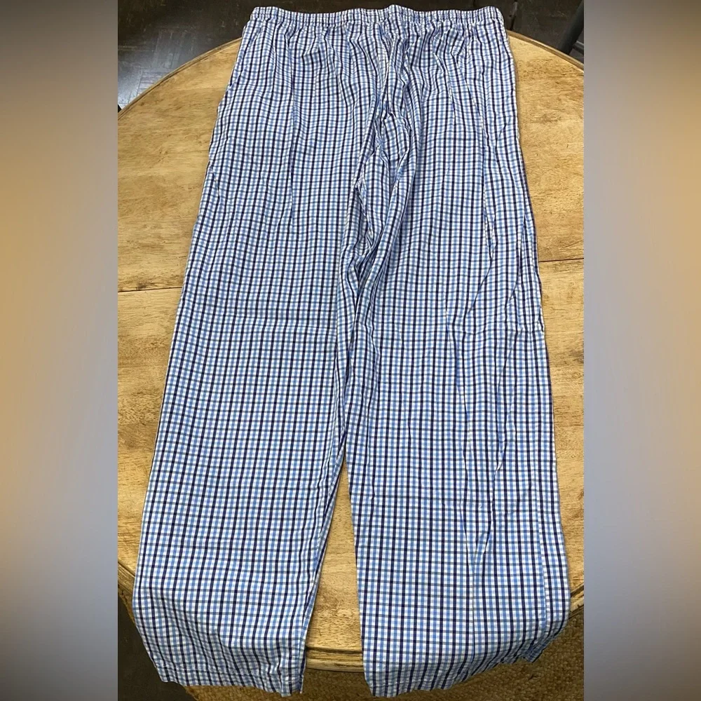 Polo by Ralph Lauren Men’s XL Blue Plaid Cotton Pajama/Lounge Pants‎